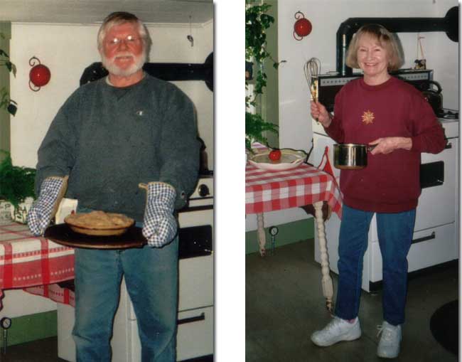 Ruth and Don in the kitchen