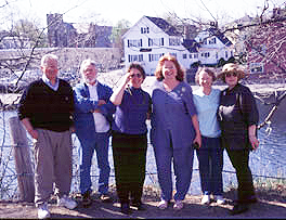 tour group by the river